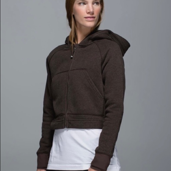 Lululemon Long & Short Of It Jacket Heathered Bark Chocolate Size 8 - Picture 4 of 16